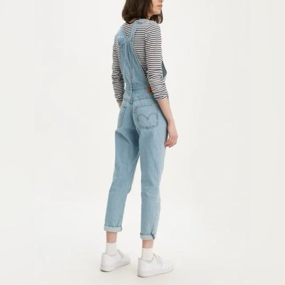 Levi's Light Wash Denim Overalls - Pale Blue